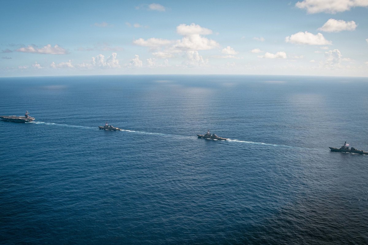 US warships in formation