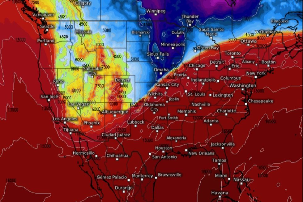 US weather map