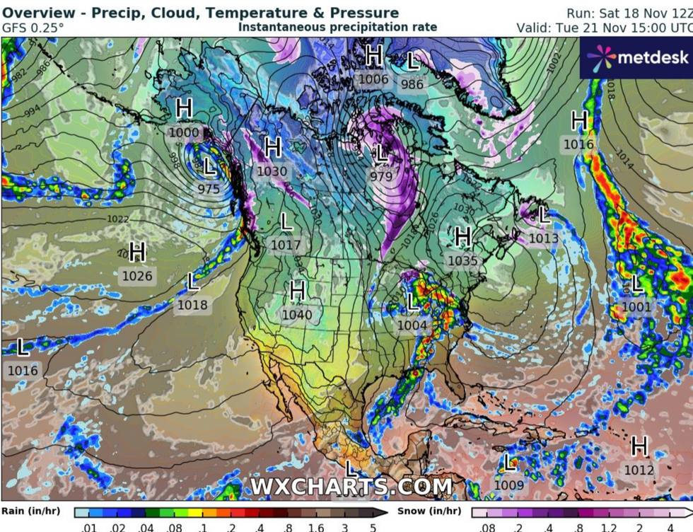 US weather map