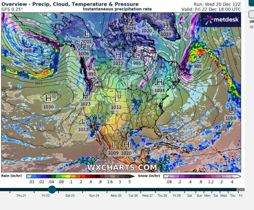 US weather map