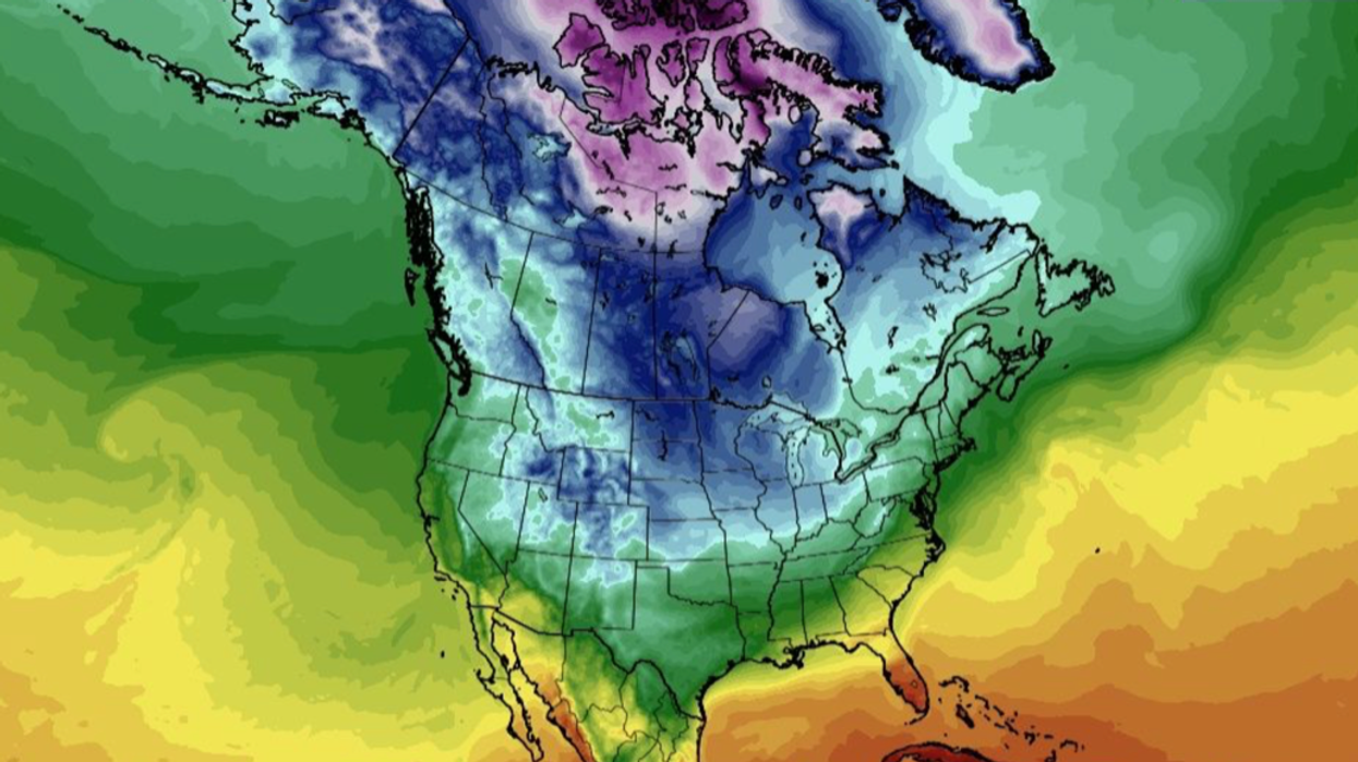 US weather maps cold