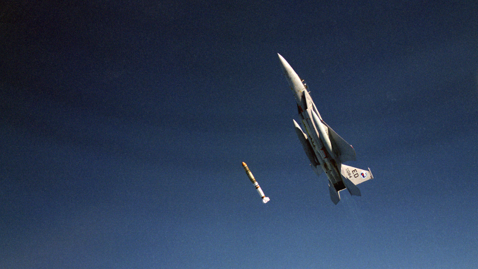 USAF plane firing missile