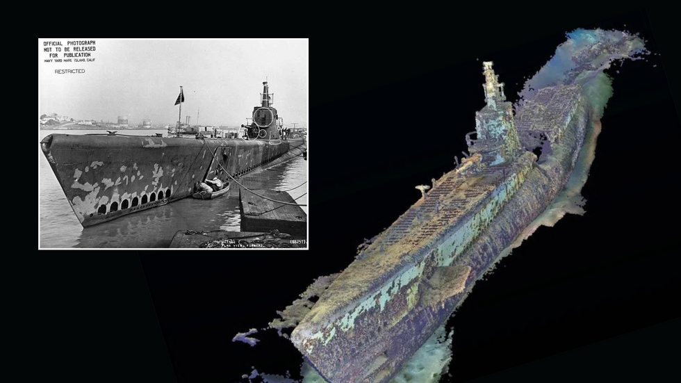 USS Harder/sonar imagery of USS Harder