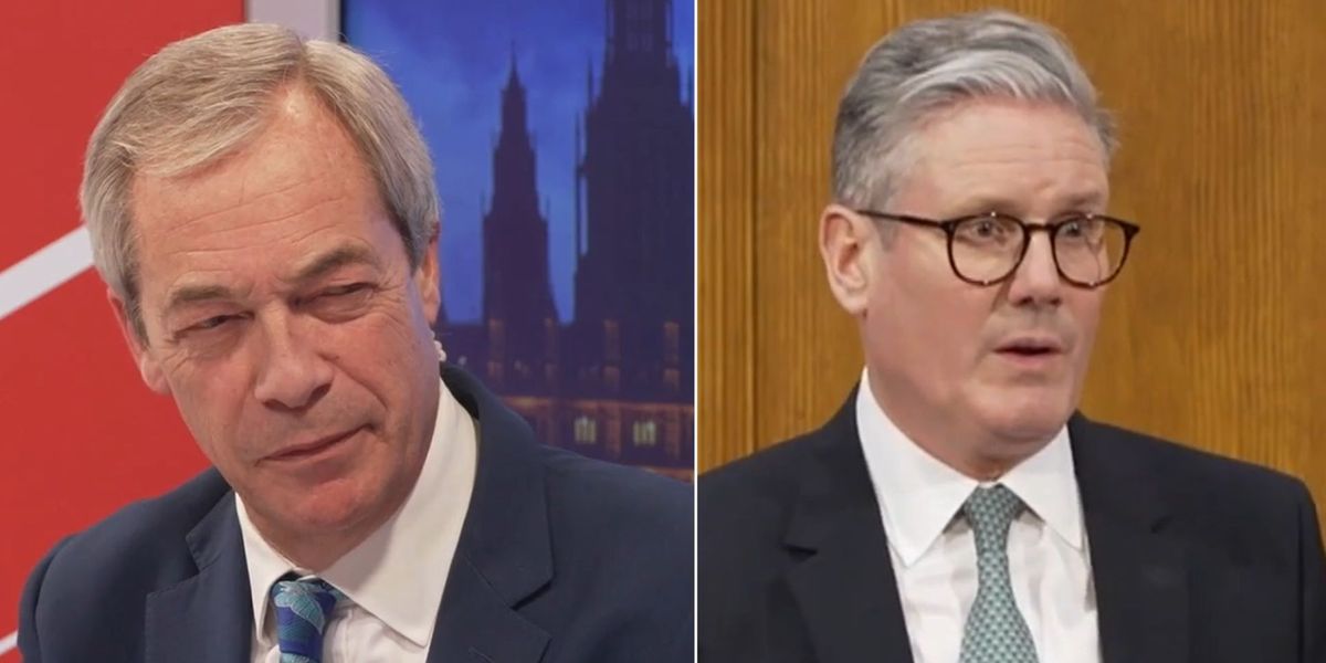 NextImg:'Utter tosh!' Nigel Farage slams Keir Starmer for claiming he is 'fawning over Putin': 'He's scared of me'