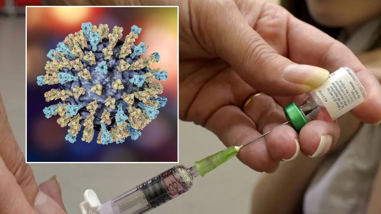 VACCINATION AND MEASLES ILLUSTRATION