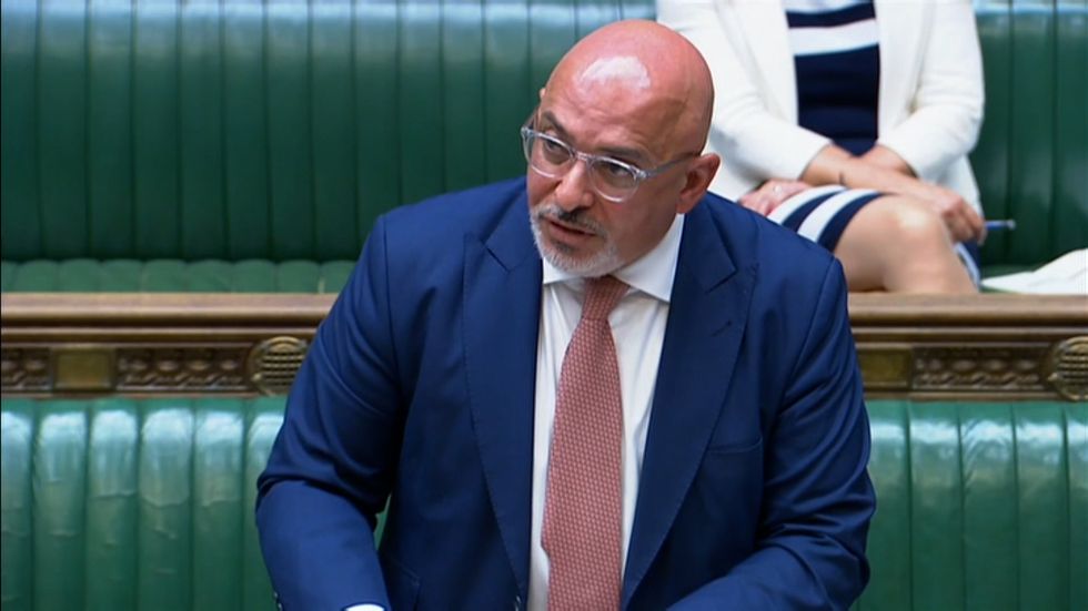 Vaccines minister Nadhim Zahawi addressing the House of Commons