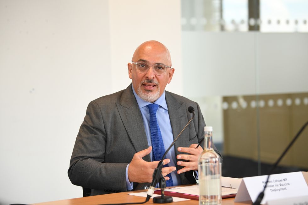 Vaccines Minister Nadhim Zahawi attends the London Vaccine summit in Stratford, east London.