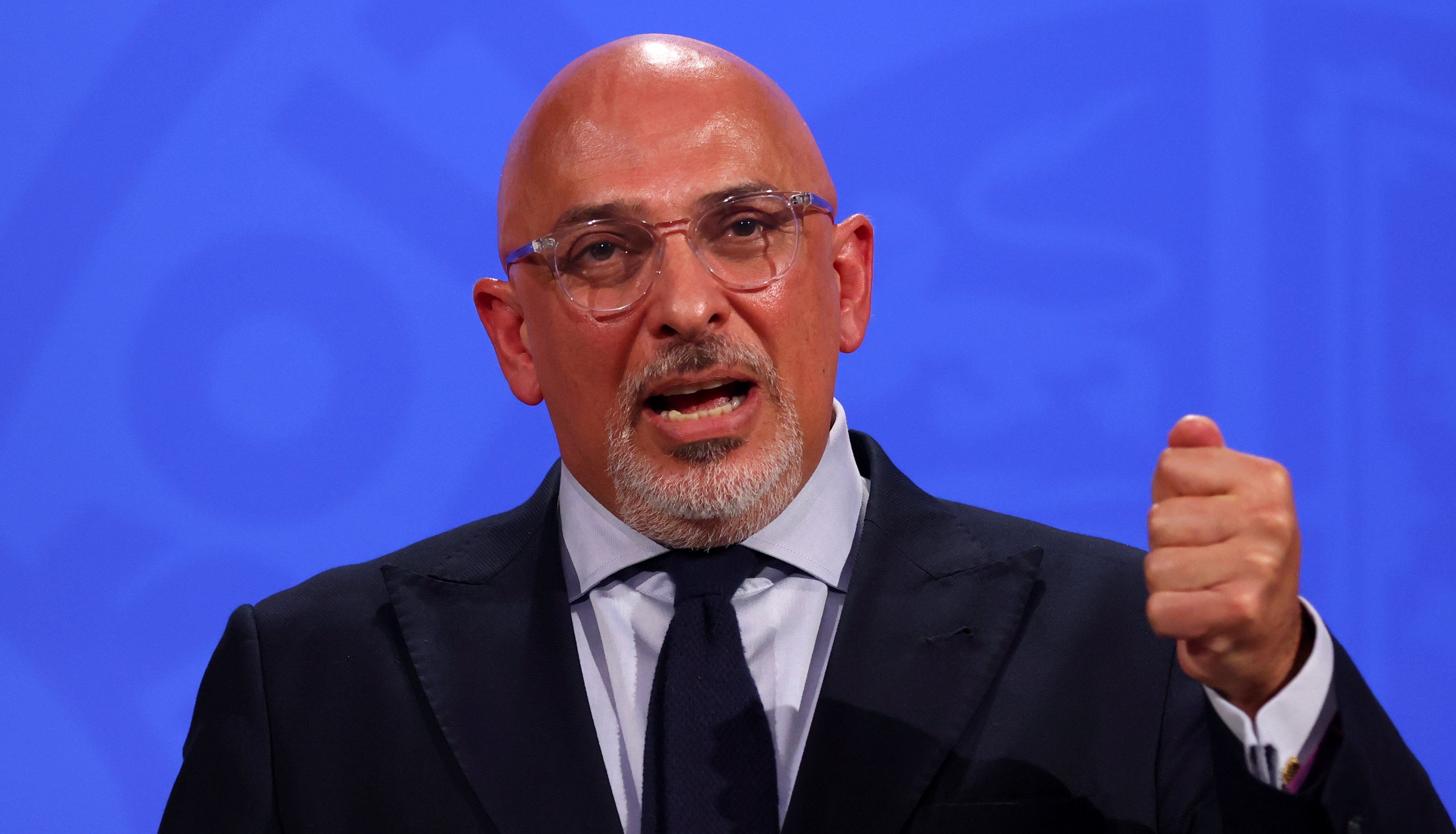 Vaccines minister Nadhim Zahawi, during a media briefing in Downing Street.