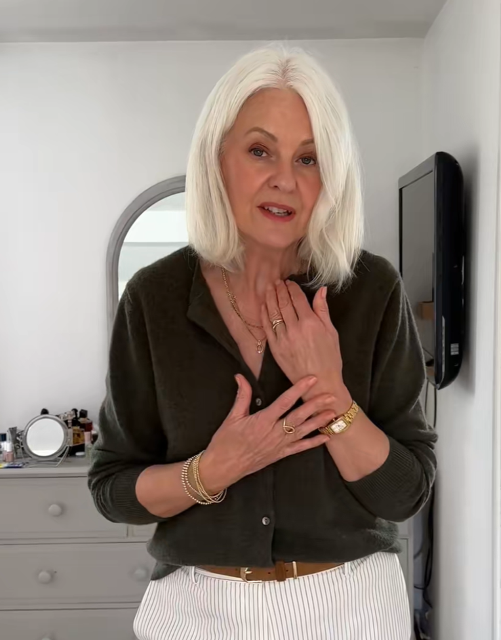 Val showing off her outfit