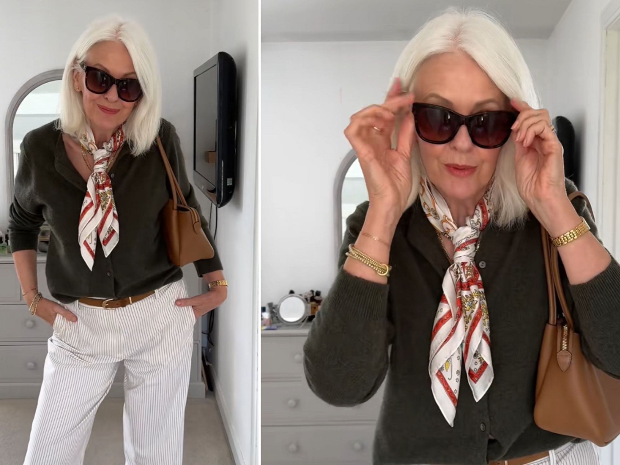 Val shows off her outfit