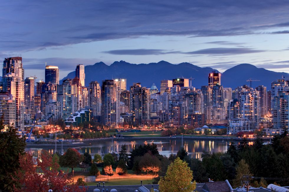 Vancouver skyline stock image