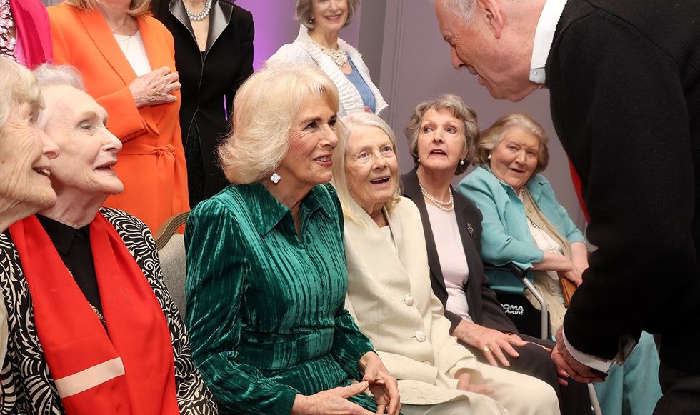 Vanessa Redgrave sitting next to Queen Camilla at an event honouring William Shakespeare