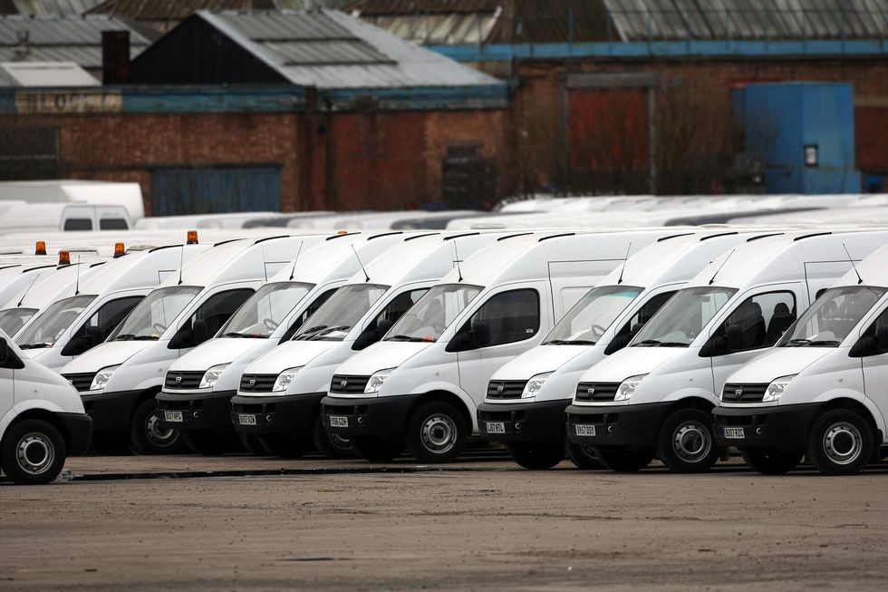 Vans parked next to each other