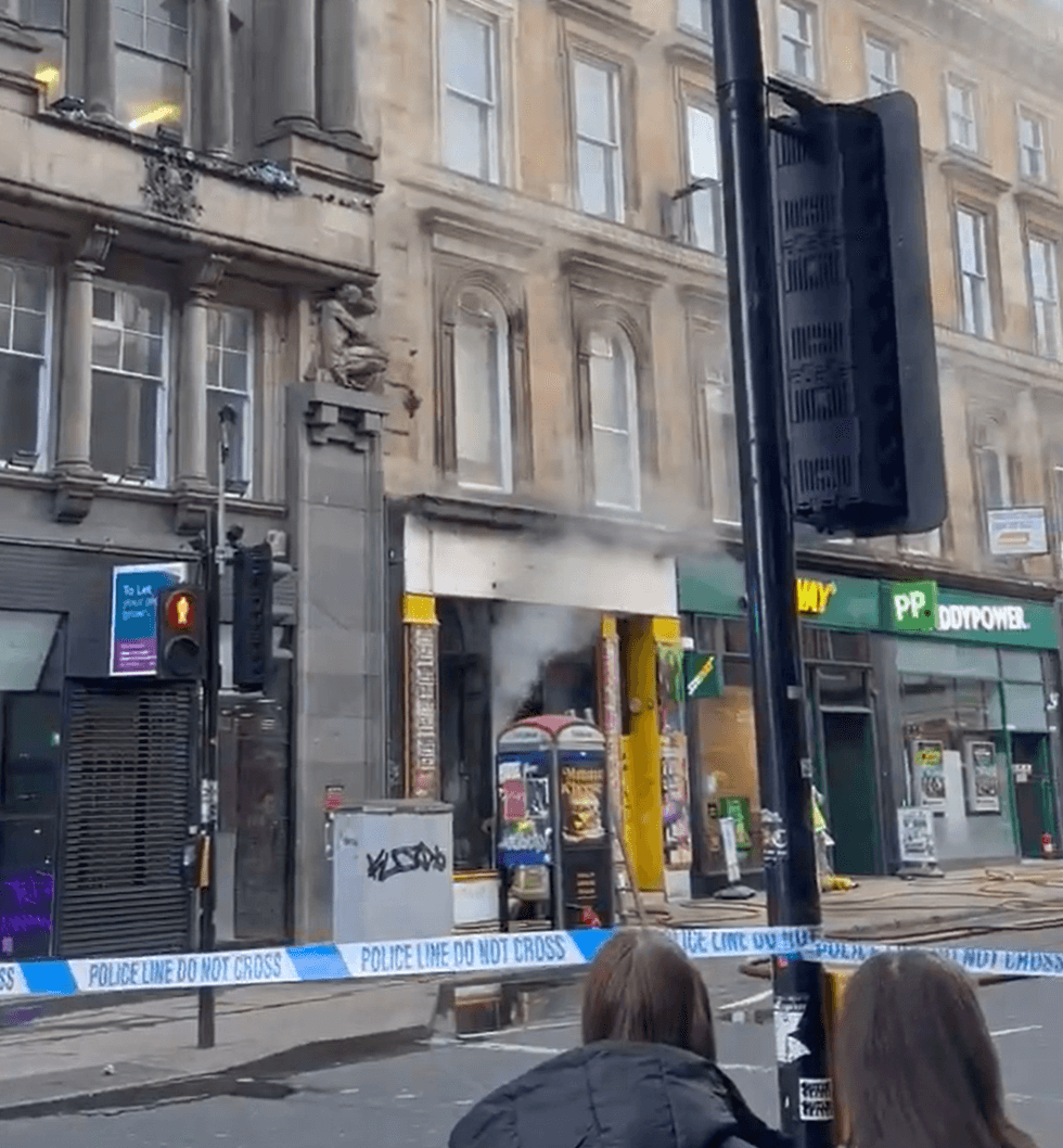 Vape shop fire Glasgow