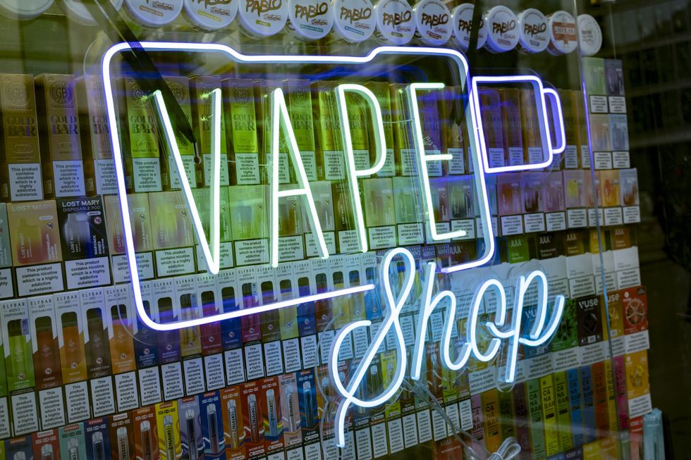 Vape shop selling disposable single use vapes on 7th March 2024 in London