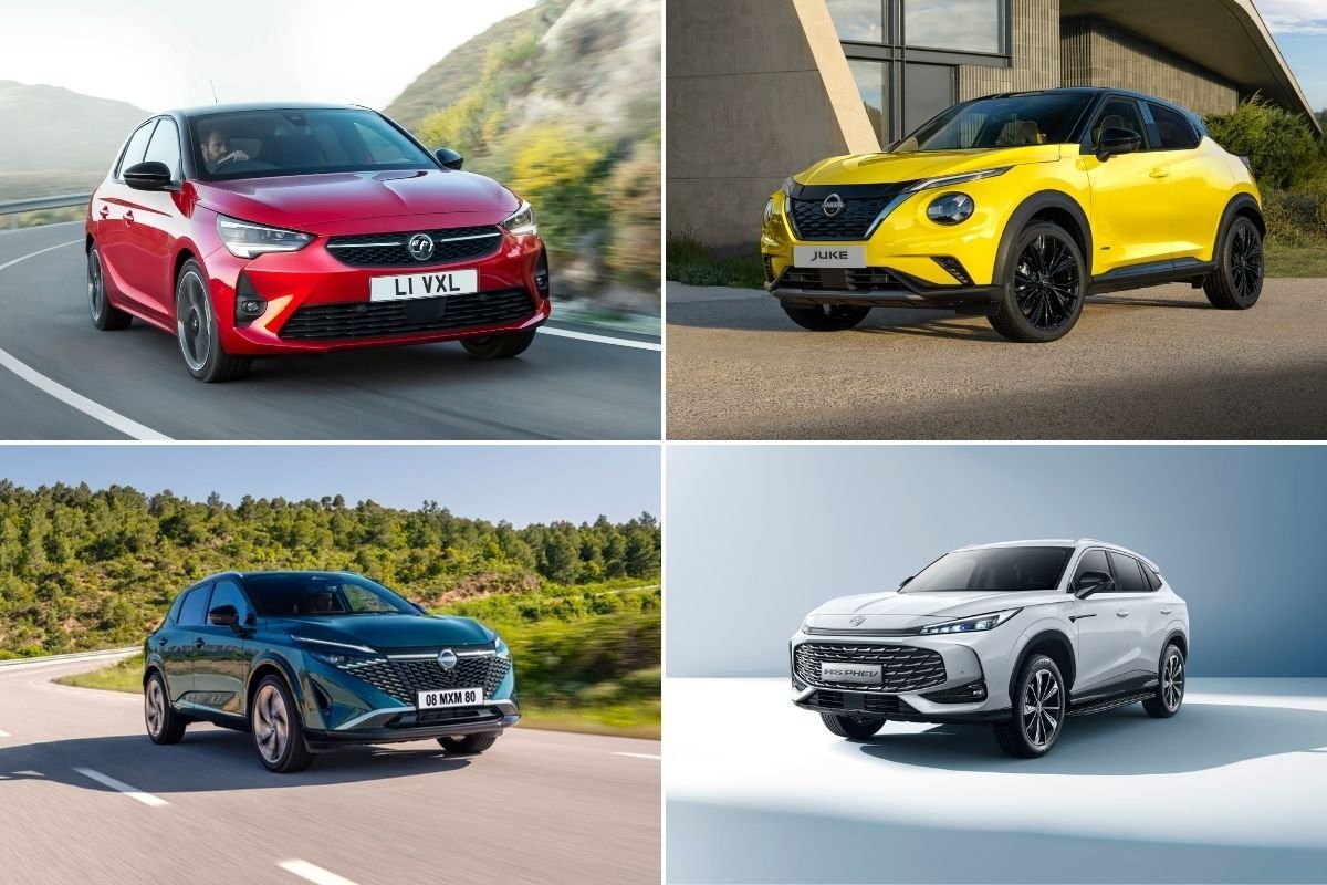 Vauxhall Corsa, Nissan Juke, MG HS, Nissan Qashqai