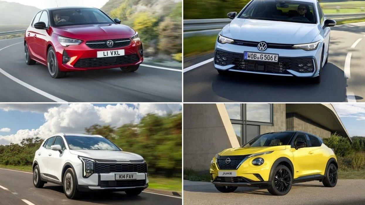 Vauxhall Corsa, Volkswagen Golf, Nissan Juke and the Kia Sportage