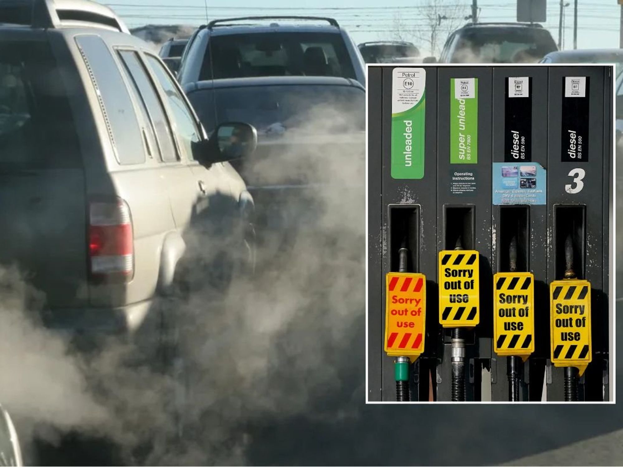 Vehicle emissions and empty fuel tanks