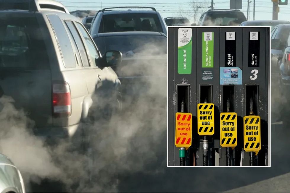 Vehicle emissions and empty fuel tanks