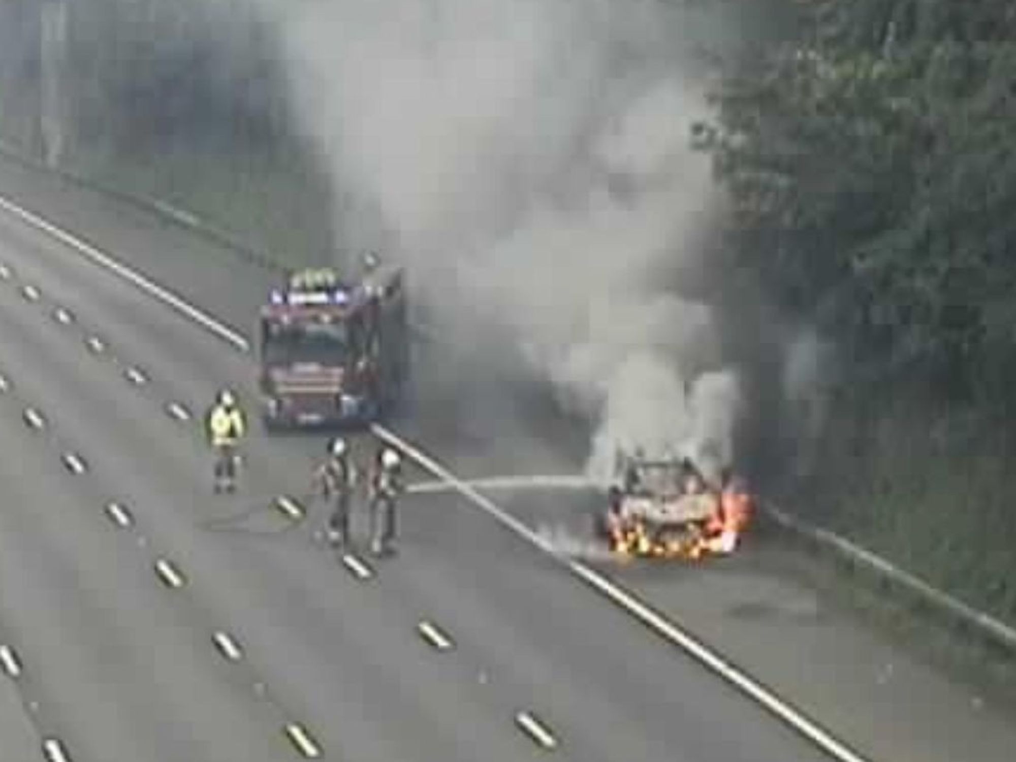 Vehicle fire on the M25