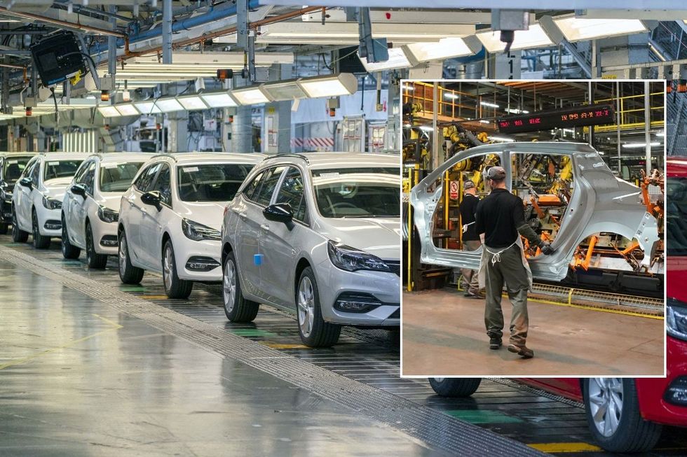 Vehicle production plants across the UK