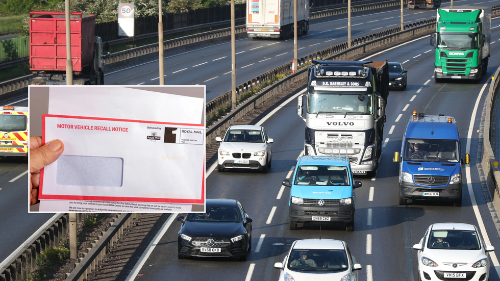 Vehicle recall letter and UK road