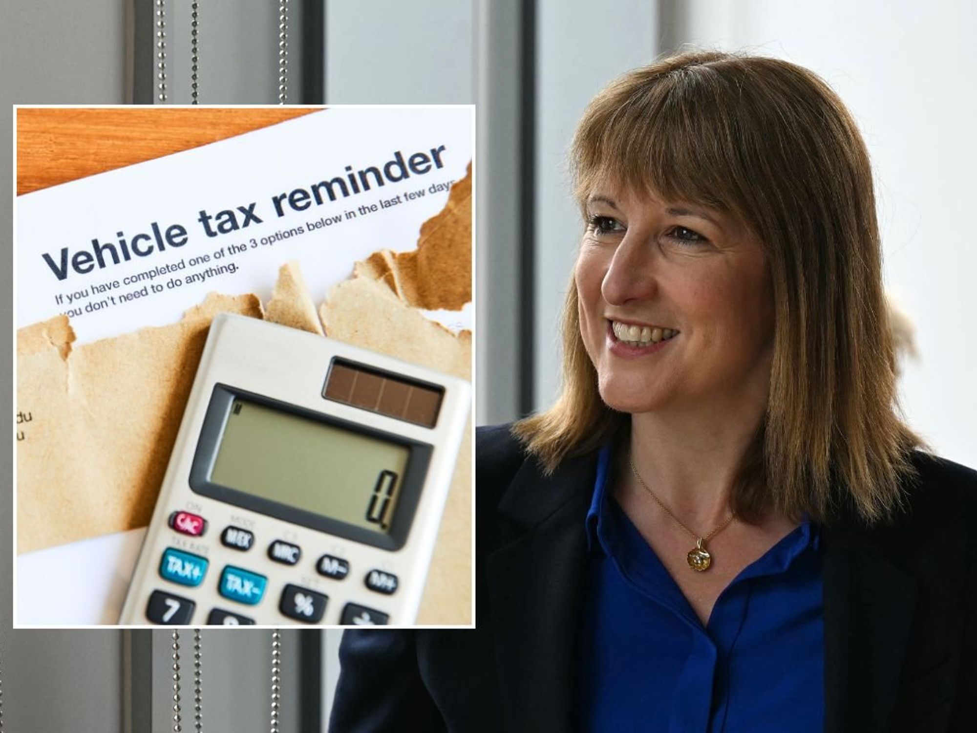 Vehicle tax reminder and Chancellor Rachel Reeves