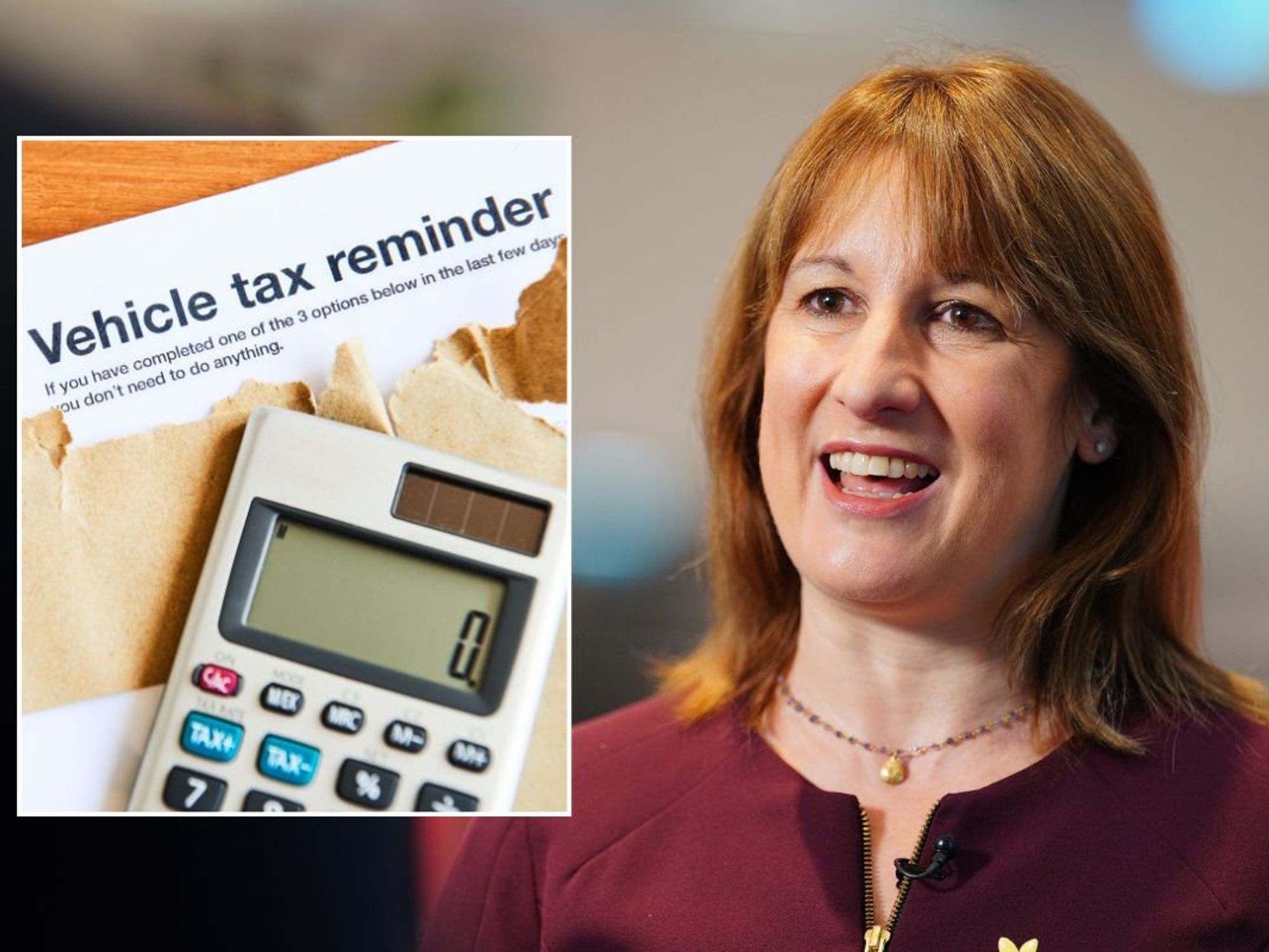 Vehicle tax reminder and Chancellor Rachel Reeves