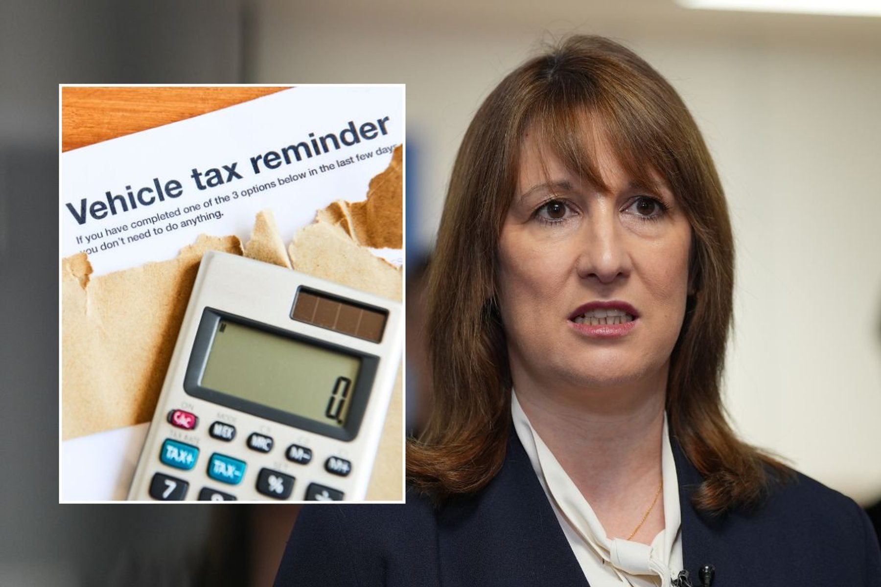 Vehicle tax reminder and Chancellor Rachel Reeves