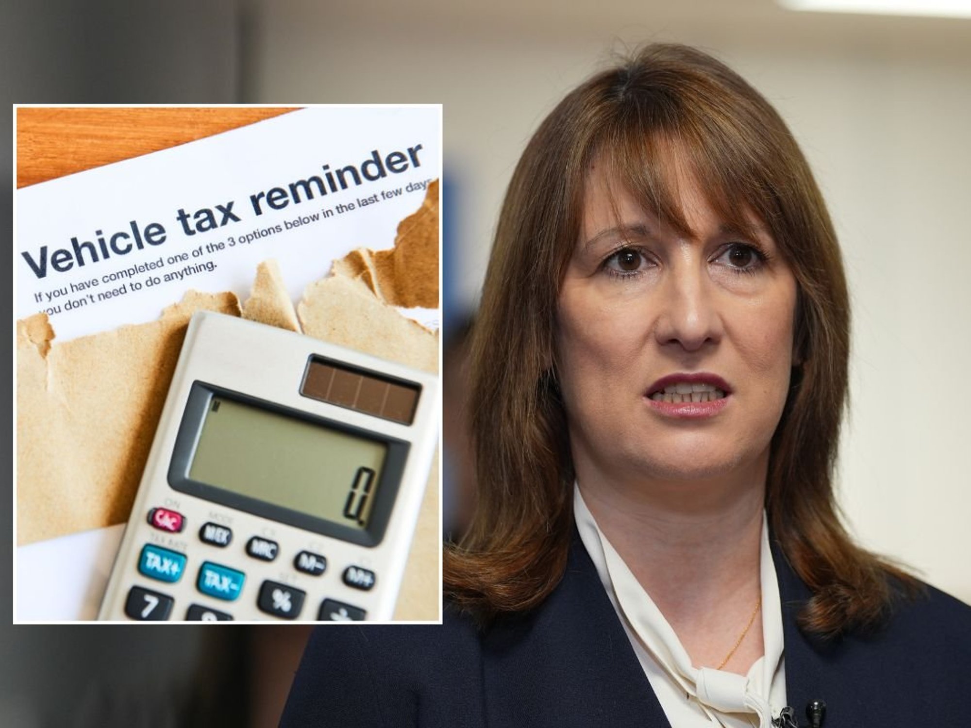 Vehicle tax reminder and Chancellor Rachel Reeves