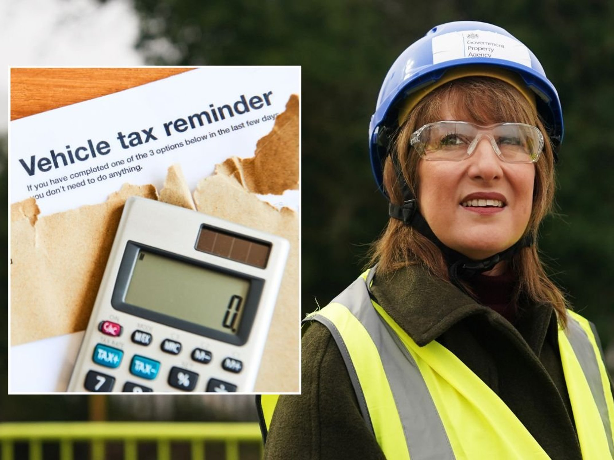 Vehicle tax reminder and Chancellor Rachel Reeves