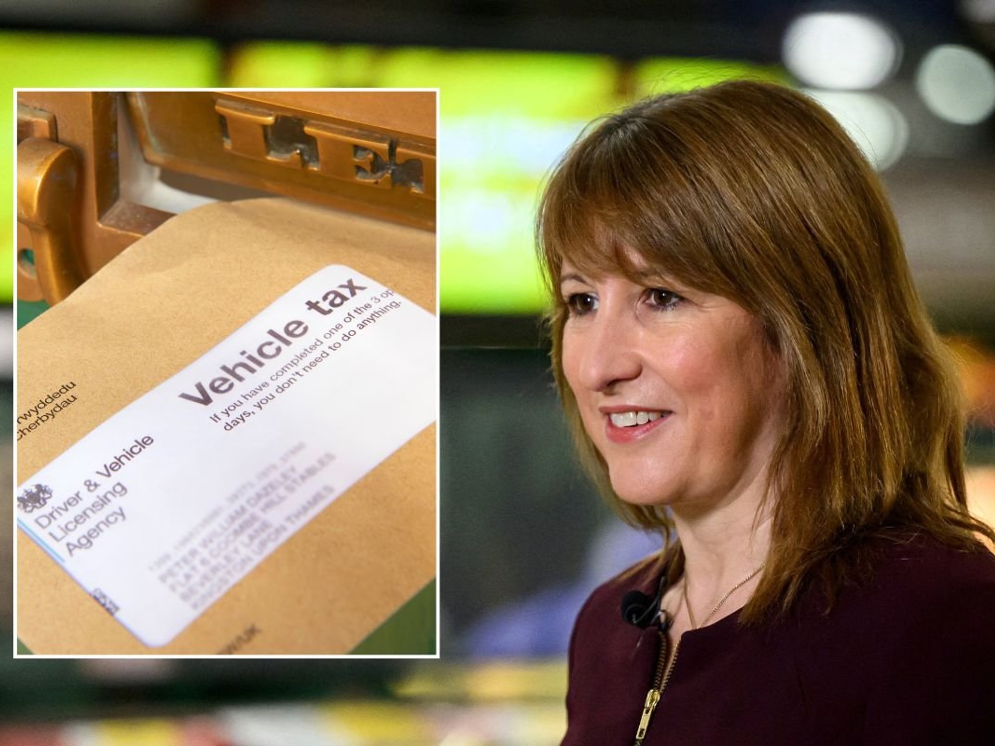 Vehicle tax reminder and Chancellor Rachel Reeves