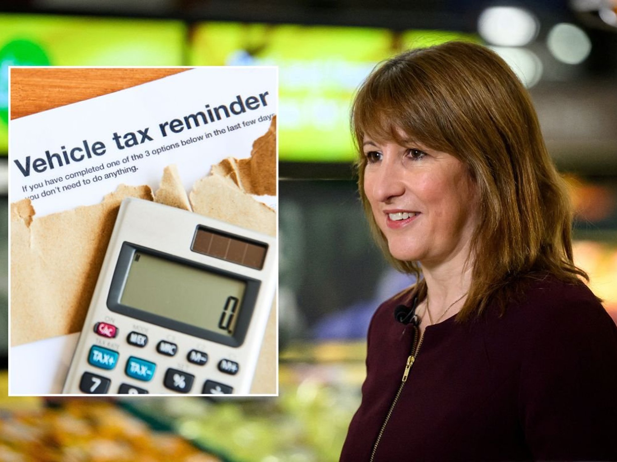 Vehicle tax reminder and Chancellor Rachel Reeves