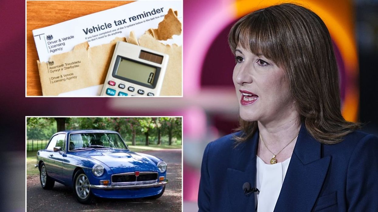 Vehicle tax reminder, Chancellor Rachel Reeves and a classic car