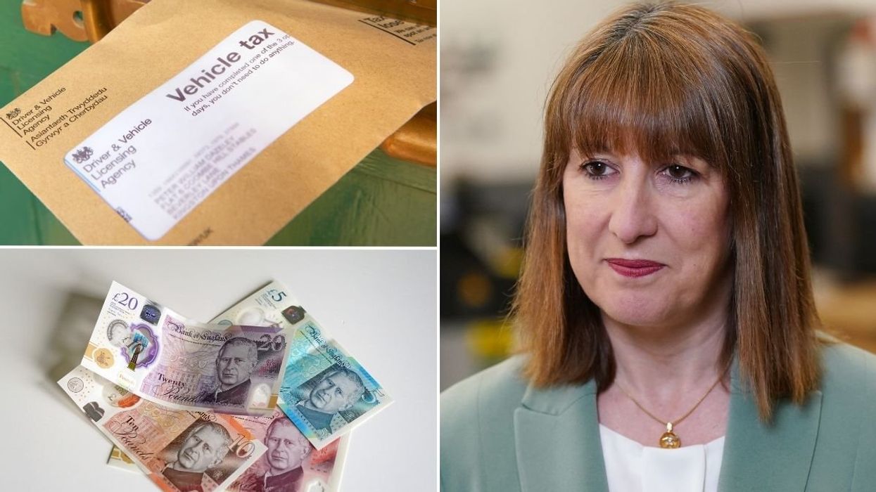 Vehicle tax reminder, Chancellor Rachel Reeves and a pile of money