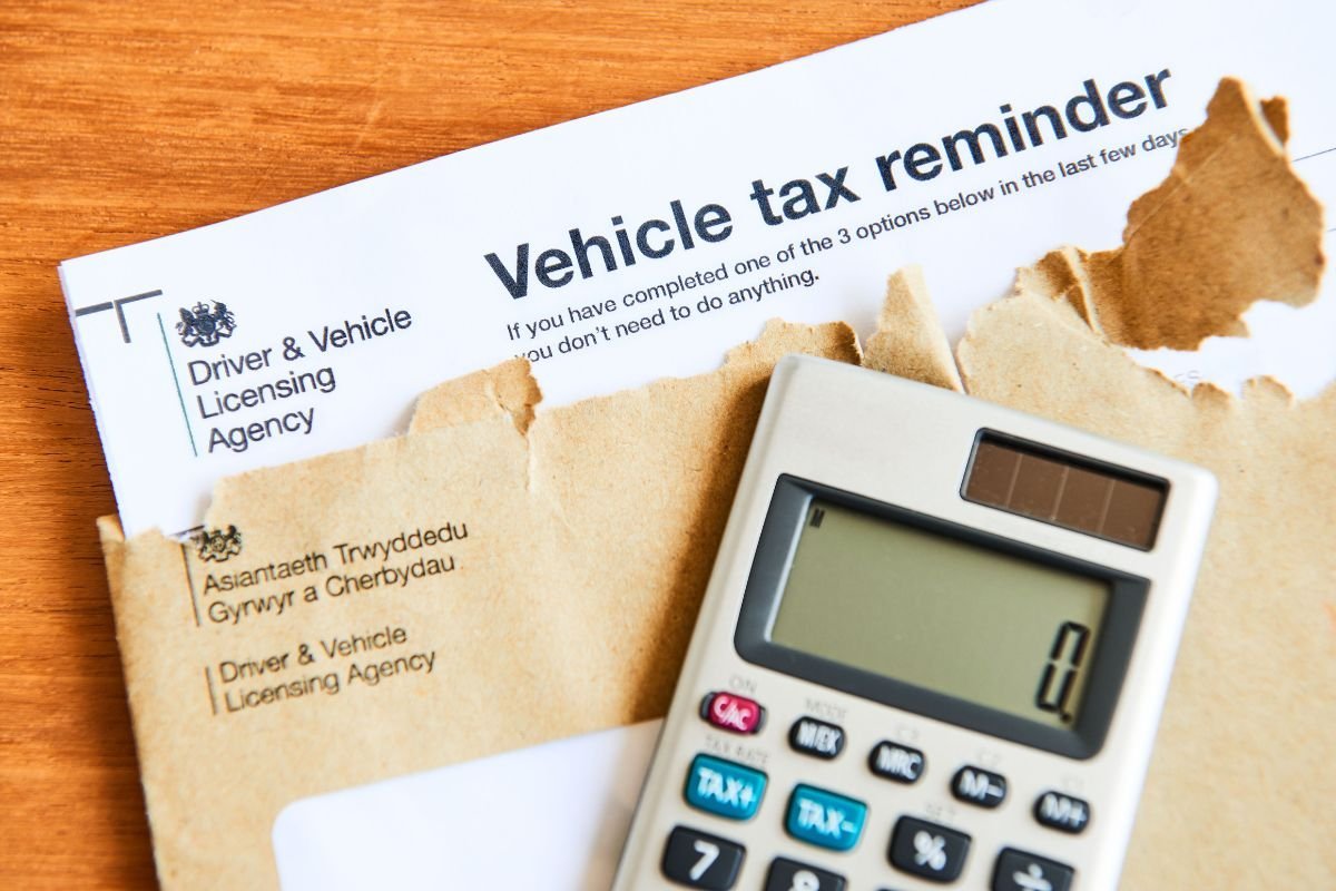 Vehicle tax reminder letter from the DVLA