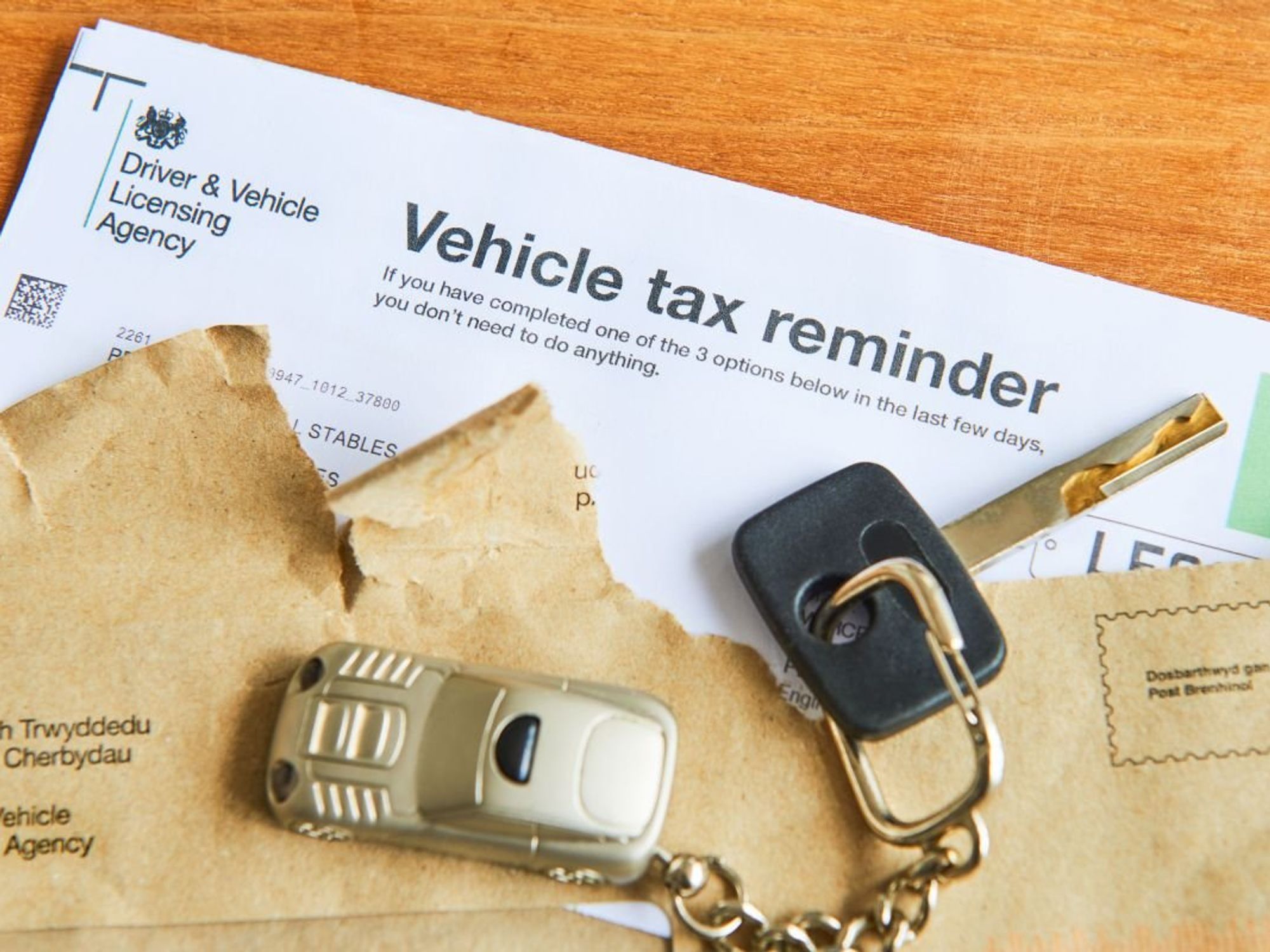 Vehicle tax reminder letter