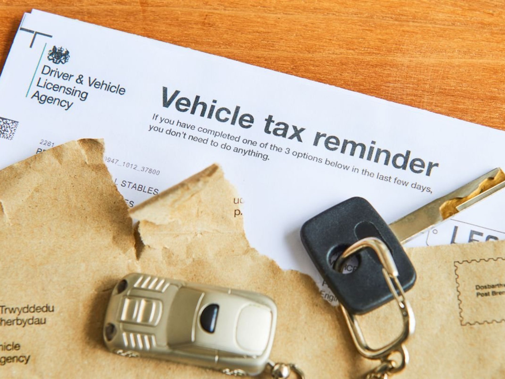 Vehicle tax reminder letter