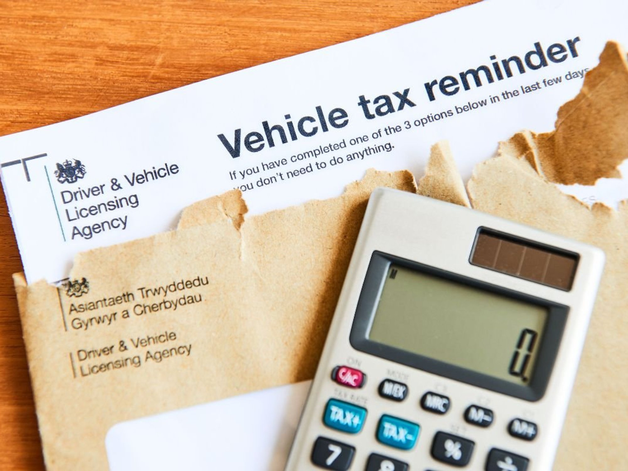 Vehicle tax reminder letter