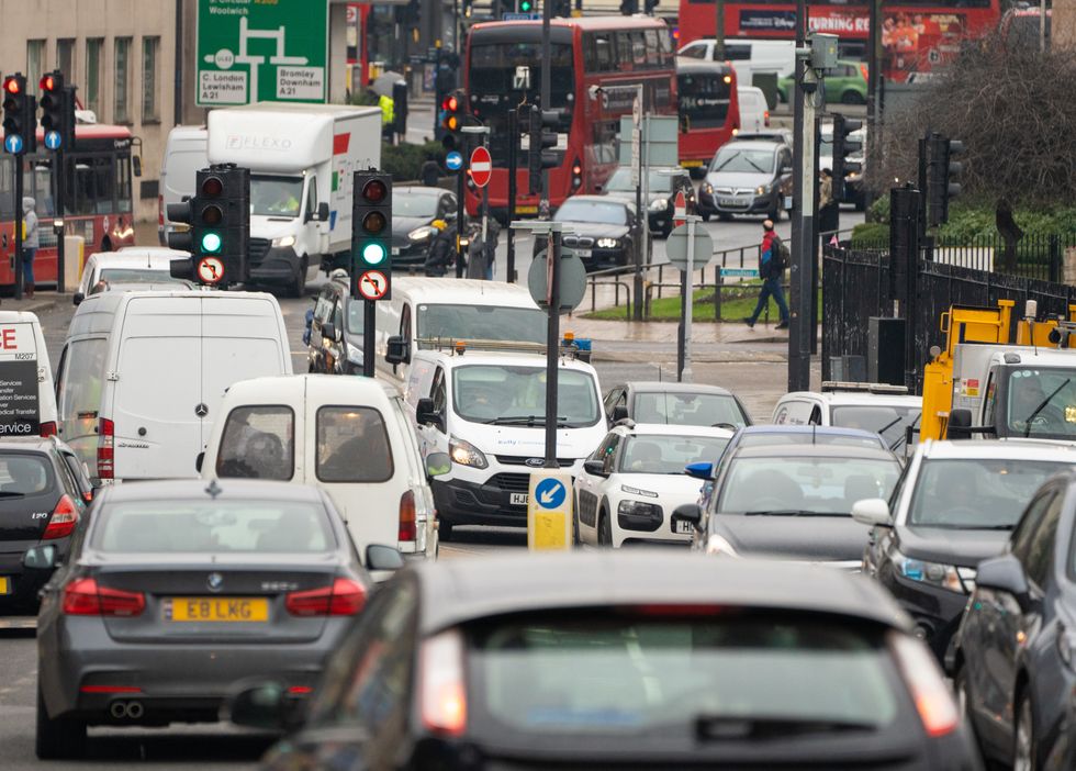 Vehicles queue in heavy traffic in south London, as Mayor of London Sadiq Khan has announced plans for an expanded Ultra Low Emission Zone (ULEZ) extending to the edges of Greater London. Picture date: Friday March 4, 2022.