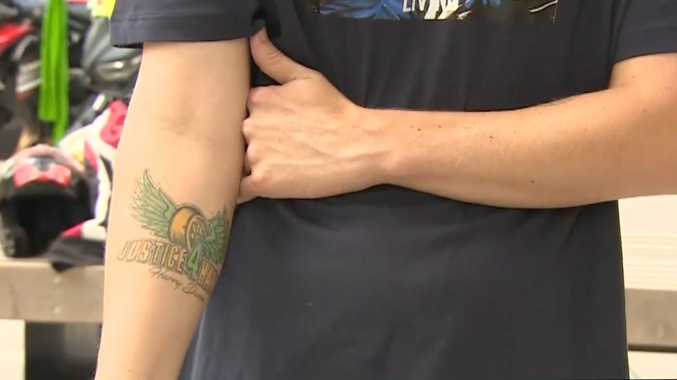 Veltkamp also has a tattoo to commemorate their friendship and to mark the ongoing campaign for justice.