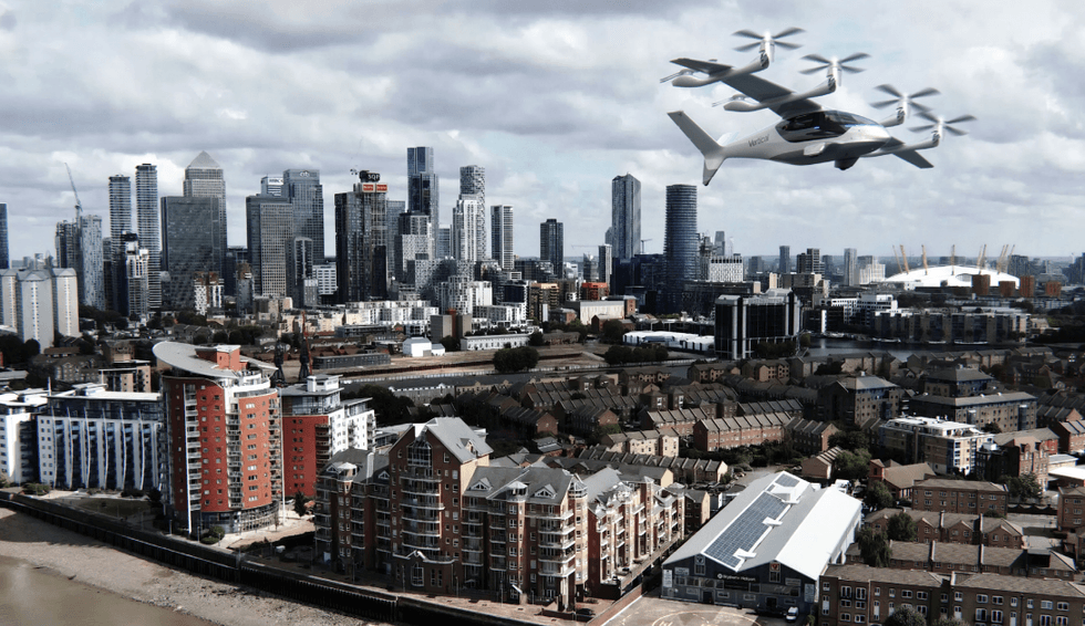 Vertical Aerospace flying taxi over London