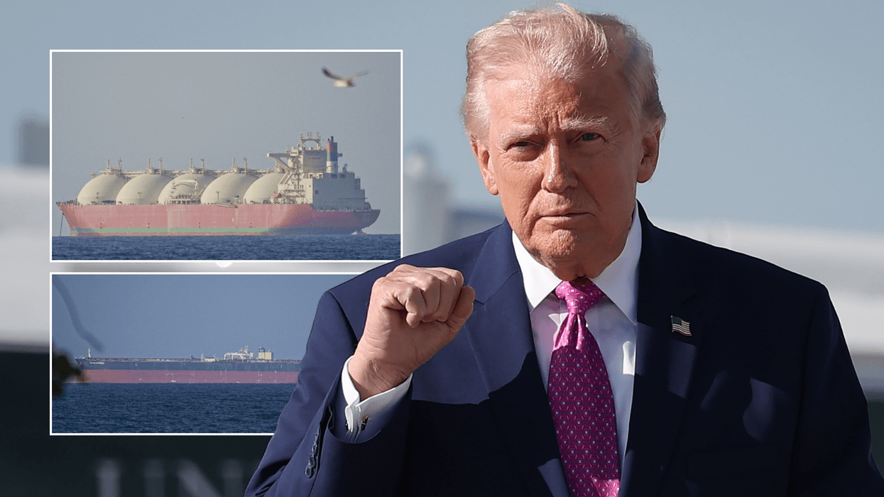 Vessels travelling across the Strait of Hormuz; Donald Trump