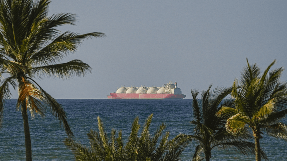 Vessels travelling across the Strait of Hormuz