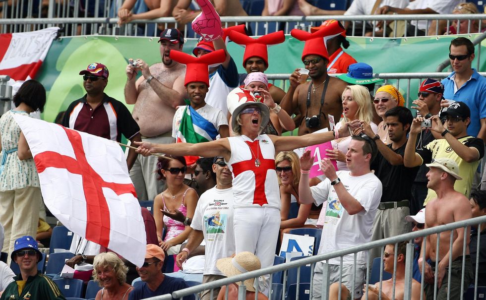 Vic Flowers, Barmy Army member, Reform UK candidate, supporting England cricket in 2007
