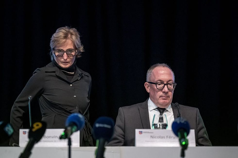 Vice Mayor Nicole Bonvin Clivaz and Nicolas Feraud