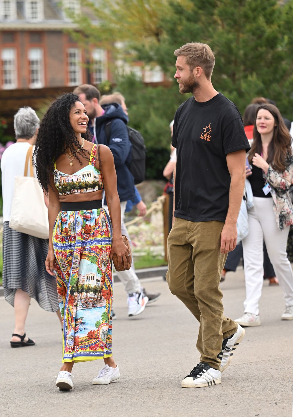 Vick Hope and Calvin Harris