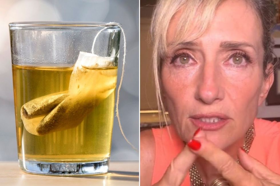 Vicky and cup of tea