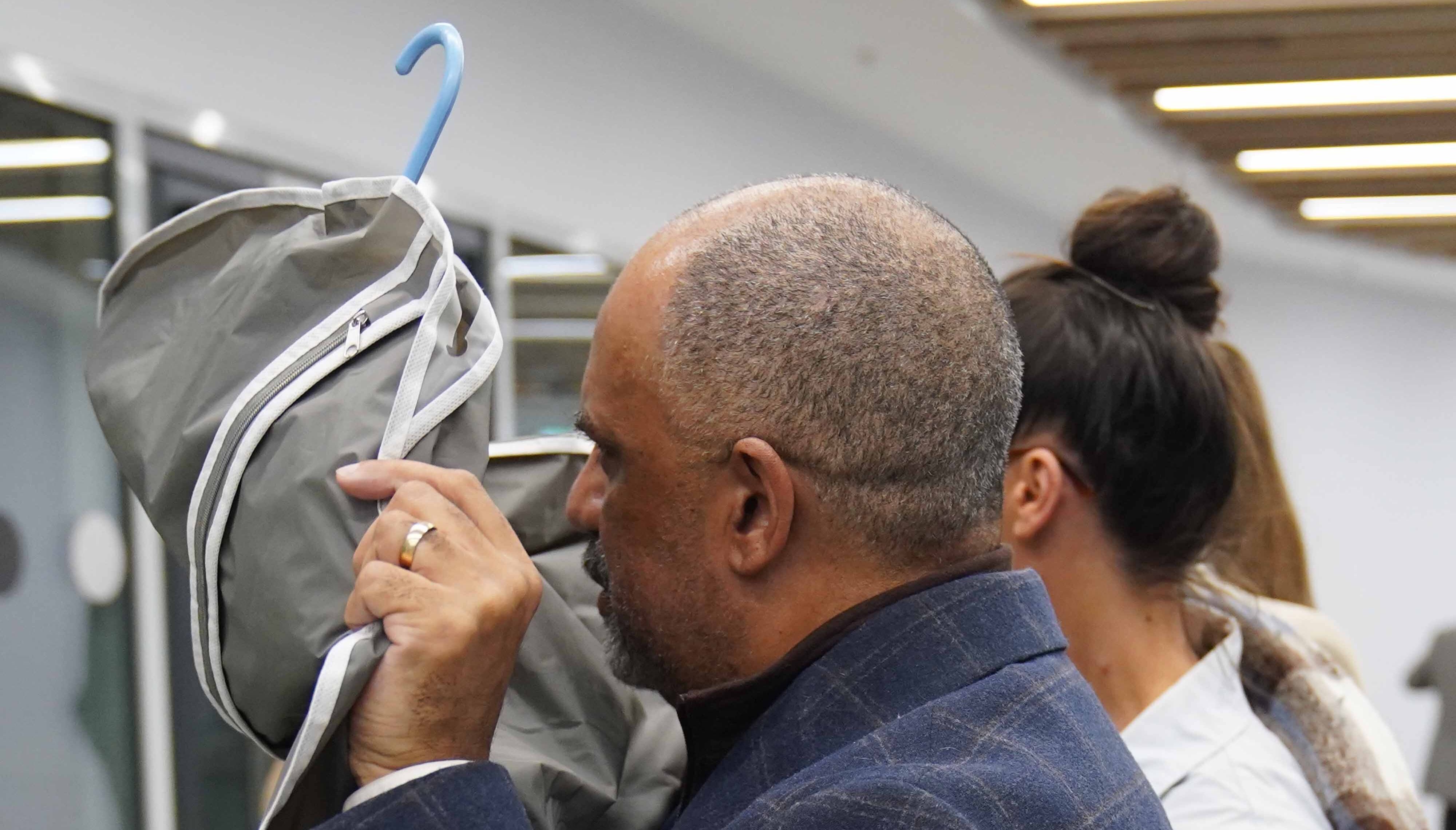 Victor Marke outside Nottingham Crown Court. He is accused of sexual offences against a young girl alongside his wife Zara Phythian. Picture date: Tuesday May 10, 2022.