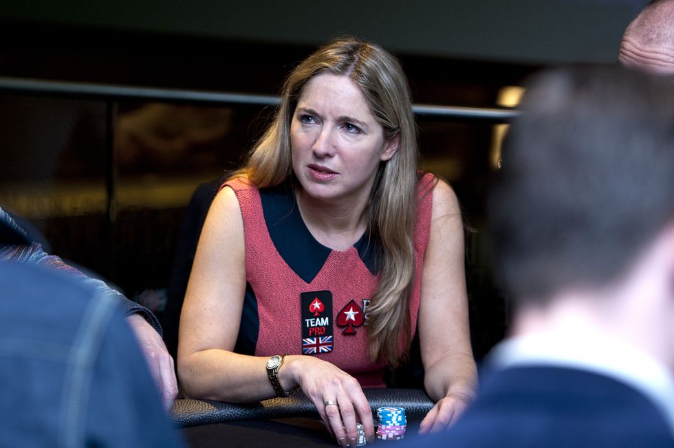Victoria pictured playing poker